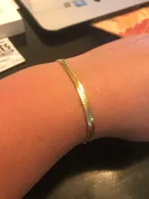 Paperclip-pulsera de cadena de acero inoxidable para mujeres y niñas, joyería fina, Color dorado, con eslabones rectangulares