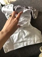 Goodbum-pañal de bolsillo de tela ajustable para bebé, lavable, con estampado de erizo, broches en doble fila