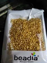 Cadena de eslabón abierto, extensor de cola para joyería DIY, 5 m/lote, 2,5, 2,8, 3,6, 4,8mm