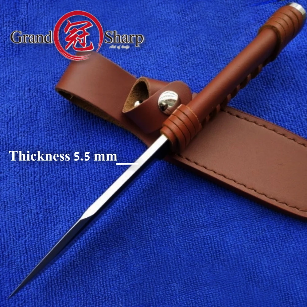 Ручной Кованый охотничий нож с фиксированным лезвием, охотничий нож ...