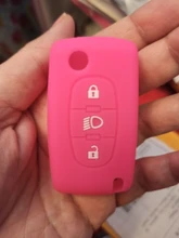 ZAD funda de silicona para llave del coche set de fundas soporte para Citroen Picasso C2 C4 C5 C6 3 funda de botón de llave caso