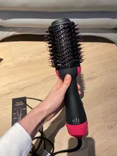 Secador de pelo 2 en 1 de un paso, voluminizador, cepillo de aire caliente, Alisador, rizador, cepillo para usar con secador de cabello