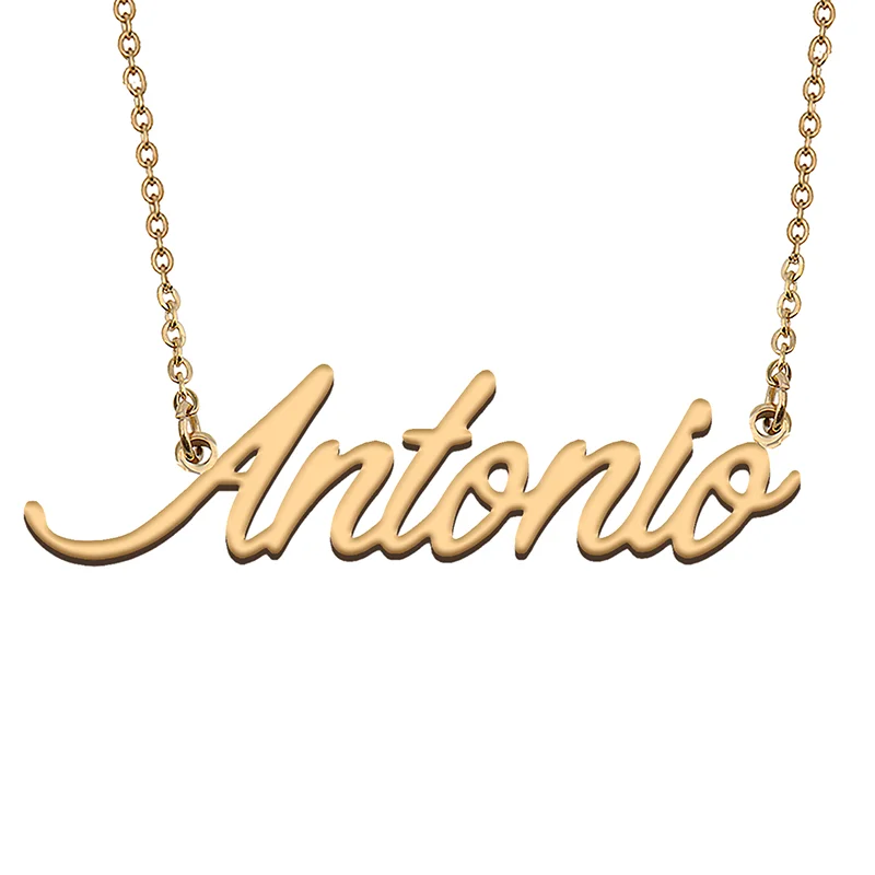 Antonio Custom Name Necklace Customized Pendant Choker Personalized Jewelry Gift for Women Girls Friend Christmas Present tresors de la musique sacree gregorio allegri antonio lotti orlande de lassus tomas l