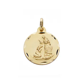 

Medal 18k gold blessing San Francisco 18mm. [AA0600]