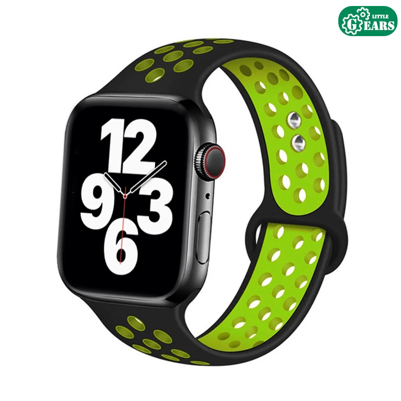 APPLE WATCH CORREA DOBLE COLOR NEGRO VERDE