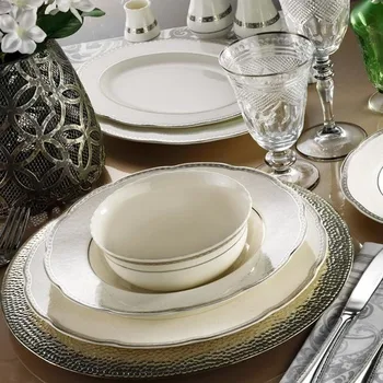 

Kutahya has Porcelain Bone Olympos 53 Piece 9824 Pattern Dinner set