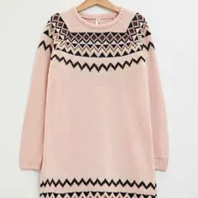 DeFacto/милое розовое платье для девочек; сезон осень-весна; Повседневное платье с длинными рукавами в полоску для девочек; красивые топы для детей; Cloth-K9544A619AU