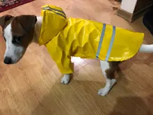 S-XL de ropa para perros chubasqueros con capucha, tira reflectante, abrigo de lluvia para perros, chaquetas impermeables, ropa transpirable para exteriores para cachorros