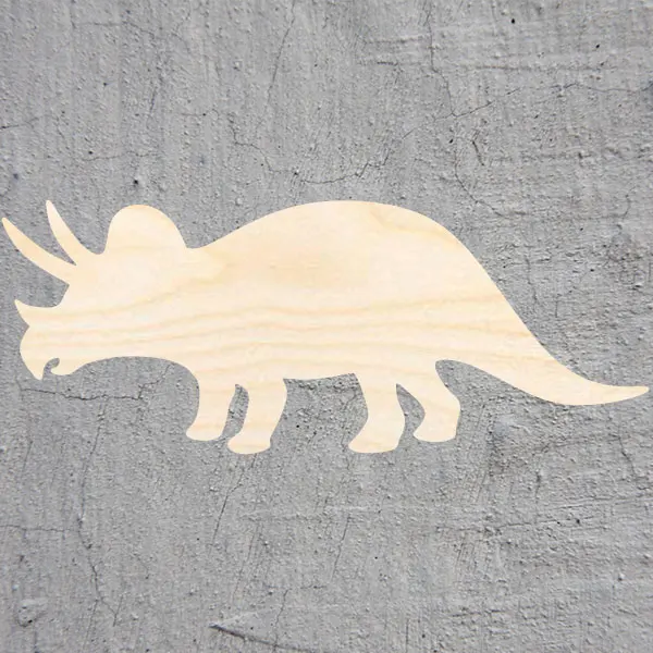 

triceratops silhouette Laser Cut Out Wood Shape Craft Supply Unfinished Cut Art Projects Craft Decoration Gift Decoupage Orname