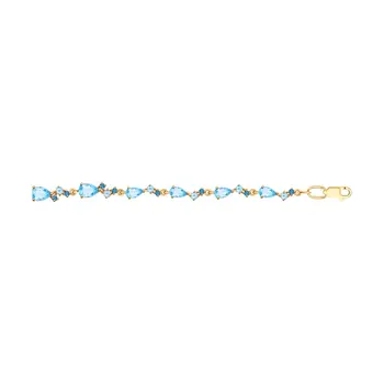 

Sokolov bracelet in gold with blue and blue topaz, fashion jewelry, 585, women's male