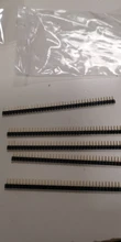 5 uds agujero redondo pin header 2,54mm fila única hembra 1*40p doble fila 2*40p perno de doble fila ronda pin dorado Chapado en
