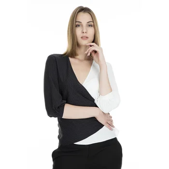 

Lela Three Quarter Sleeve V Neck Blouse WOMEN BLOUSE 81233