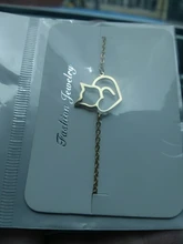 DOTIFI-pulsera de acero inoxidable para mujer, de Color dorado y plateado, gato, exquisita pulsera femenina, joyería de compromiso para amantes