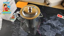 Glass Teapot Tea-Kettle INFUSER-FILTER Puer Flower Oolong Kung-Fu Heat-Resistant Stainless-Steel