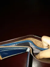 Cartera Vintage de cuero para hombre, cartera masculina de lujo, corta, ajustada, con Clip para dinero, tarjetero, Portomonee