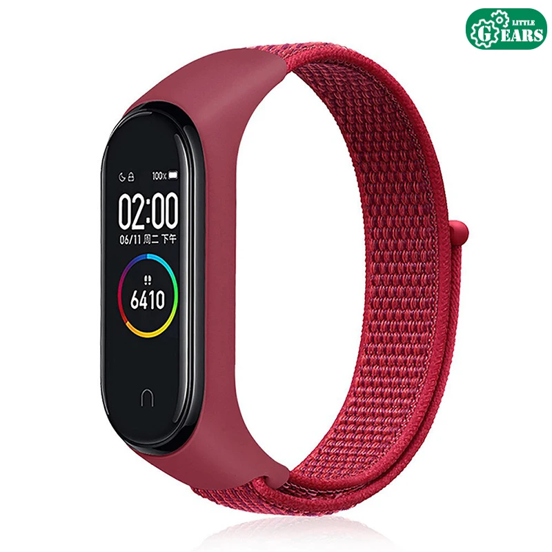 LITTLE GEARS MI BAND 4主图 NYLON ROJO
