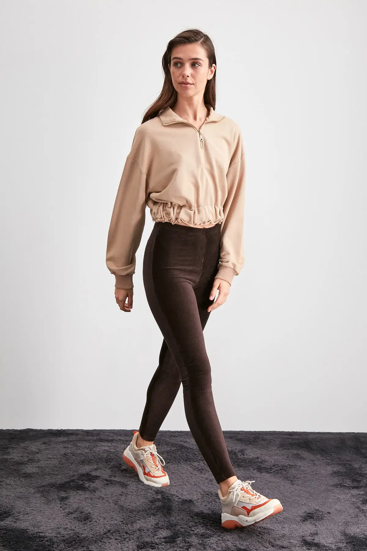 Trendyol Velvet Knitted Leggings TWOAW20TA0103 photo