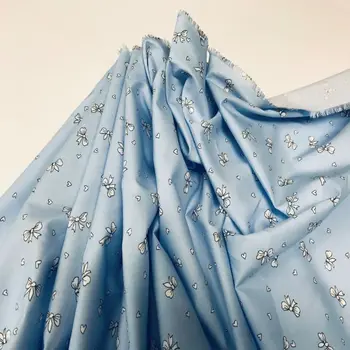 

Fabric ties in color blue 100% cotton poplin 1mts x 140 cms