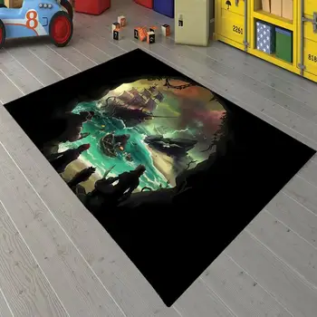 

Sea of Thieves Patterned Carpet ,Non Slip Floor Carpet,Teen's Carpet,Turkish Rug
