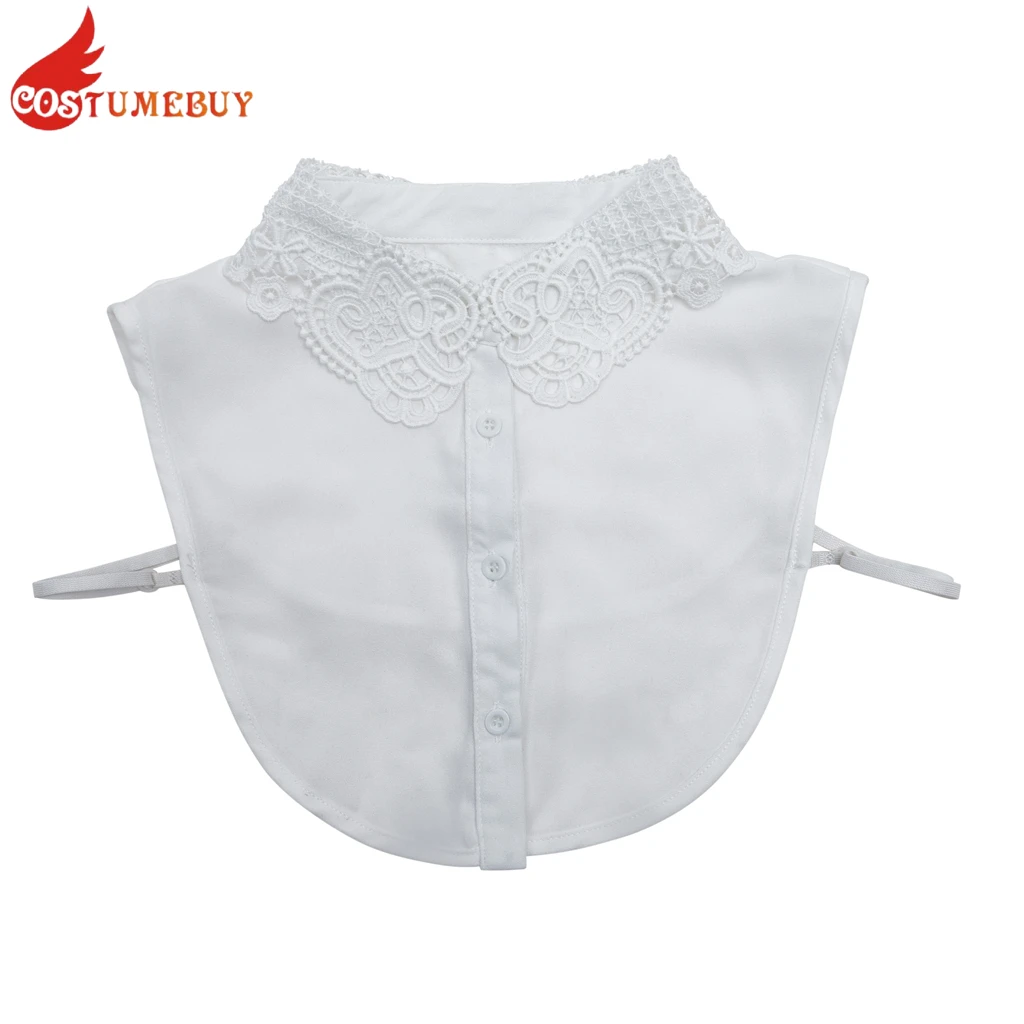 

Costumebuy Detachable Fake Collar White Blouse Top Collars Half Shirt Costume Accessorie For Women Men