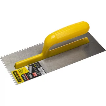 

Trowel plastering STAYER 120x280mm, 4x4mm, steel, plastic handle 08012-04