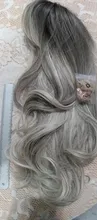 Wavy Wigs Bangs Natural Heat-Resistant Long Ombre EASIHAIR for Women 