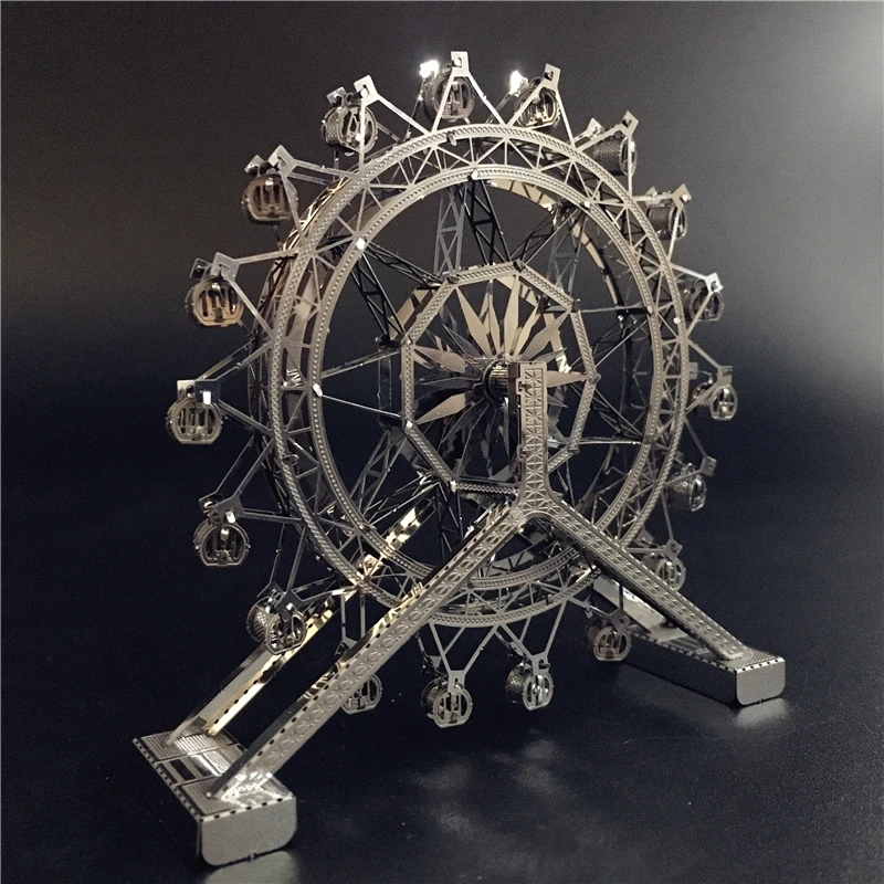 Ali-First 3D Metal Puzzle Ferris Wheel Architecture DIY Assemble Model Kits Laser Cut Jigsaw Toy for Adult Gifts Dropshipping | Игрушки и