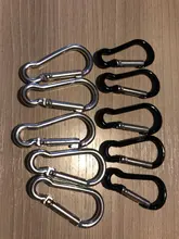 1/5/10 Uds mosquetón de escalada con botón Camping senderismo gancho al aire libre deportes de múltiples colores de aluminio hebilla de seguridad llavero