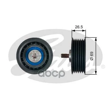 T38099_ролик Обводной! Mb W203 2.0cdi-2.7cdi,Audi A4/A6 2.5tdi 98 Gates T38099 Gates арт. T38099