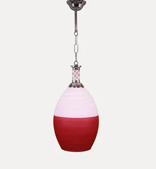 

Senay Lightning, Single Glass Chandelier-White Red