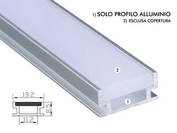 

Profile PVC wiring duct aluminum bar floor recessed useable 1 meter