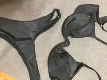 Conjunto de bikini de moda, bañador de mujeres con sujetador acolchado, traje de baño de señora, ropa de baño de estilo vendaje unicolor de realce con formal triangular