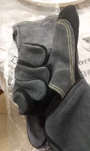 OZERO-guante de soldadura de cuero de vaca para trabajo, protector de jardín, resistente a Cortes, guante manga larga, 2415