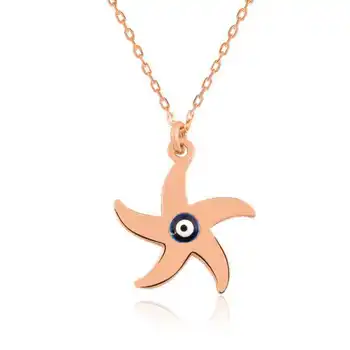 

KUTAYDAN 925 Sterling Silver Sea Star Lady 'S Necklace