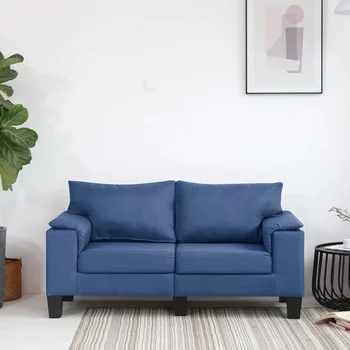 

2 seater sofa blue fabric sofas