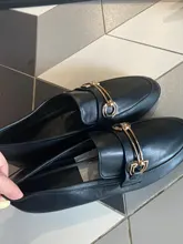 Zapatos planos sin cordones De cuero para Mujer, mocasines De talla grande 44, De calidad, para primavera, JJ22