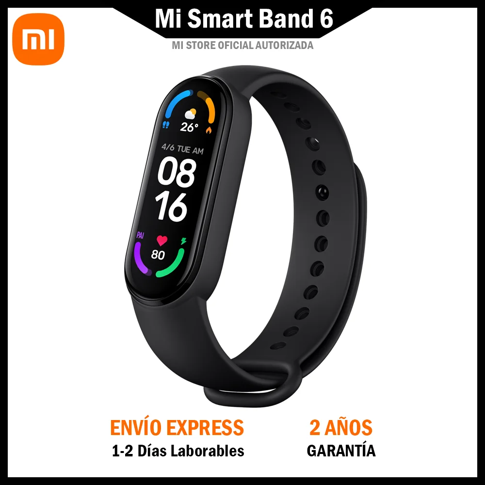 XIAOMI MI SMART BAND 6 VERSION GLOBAL DE ACTIVIDAD SMARTBAND RELOJ RITMO CARDIACO NOTIFICACIONES APLICACIONES ENVIO DESDE ESPAÑA|Pulseras inteligentes| - AliExpress