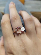 Anillo de boda con diseño de flores y mariposas para mujer, sortija de boda con circonita de oro rosa, Glamour, regalo para niñas, joyería creativa