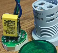 Mini voltímetro Digital redondo de 22mm, medidor de voltaje de CA 12-500V, Monitor de potencia, indicador LED, lámpara piloto, bricolaje