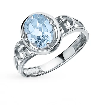 

Silver ring with Topaz sunlight sample 925