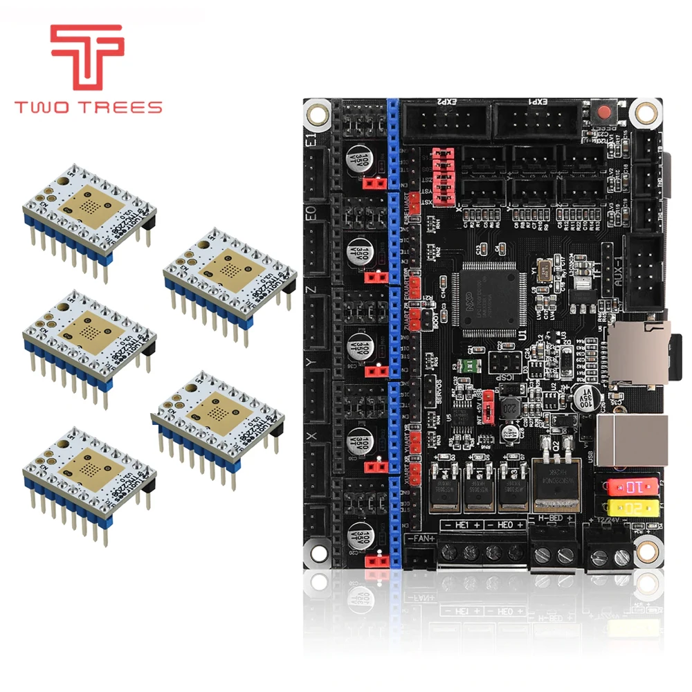 Duas árvores skr v1.3 placa de impressora 3d 32bit controle tmc2208 a4988 peças impressora 3d mks gen l rampas 1.4 skr pro para ender 3 cr10