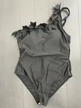 Bañador de una pieza para mujer, ropa de baño Sexy de encaje negro, traje de baño de un hombro, traje de baño de talla grande, Monokini para playa
