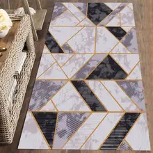 Else серый черный мрамор желтые полосы Nordec 3d принт нескользящие микрофибры Моющиеся бегуны Коврики для прихожей