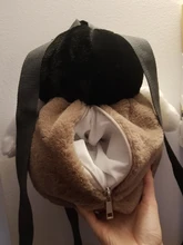 Lindo pingüino de peluche mochila para las niñas caqui pingüino de peluche bolso de hombro mejor regalo de cumpleaños para las niñas suave bolsa pequeña