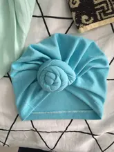 Lindo combinación de algodón para bebé turbante sombrero recién nacido Beanie gorras sombreros de niños niñas bebé niño ducha sombrero Regalo de Cumpleaños apoyos de la foto