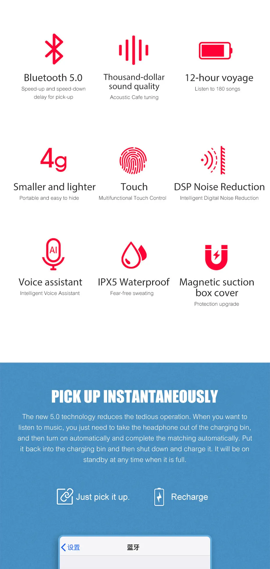 Fone de Ouvido Verdadeiro sem Fio Duplo-in-ear com Display Esportes à Prova Bluetooth Digital Dwaterproof Água 30pcs S11 Tws 5.0 3 1009-???-33036321420_detail_2_FA4B81E2