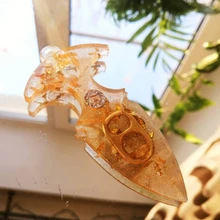 Molde de resina Epoxy para llaveros, accesorio de cristal artesanal, para defensa de los dedos, colgante, llavero, espejo, molde de silicona para Resina