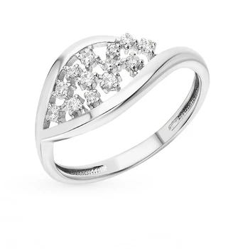 

Silver ring with cubic zirconia sunlight sample 925 test