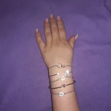 5 unids/set las mujeres pulseras personalidad mosaico de cristal de brújula de apertura flecha nudo cadena redonda exquisita brillante joyería de fiesta