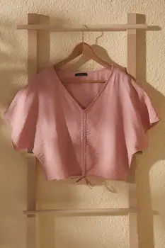 

Trendyol Colar Shirred Bluz TWOSS20BZ0317
